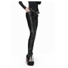 Punk Rave Syren Faux Leather Pants Skinny Jeans Black Zip Gothic Fetish Trousers 